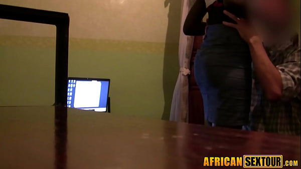 Big tits African teen sucked big white cock and enjoyed interracial sex